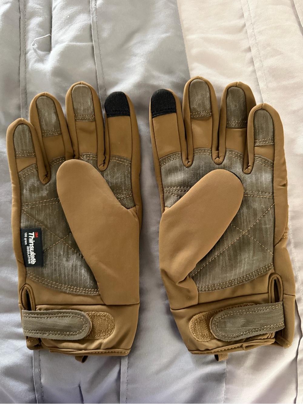 3M Thinsulate Brown and Gray Insulated Tactical Gloves
